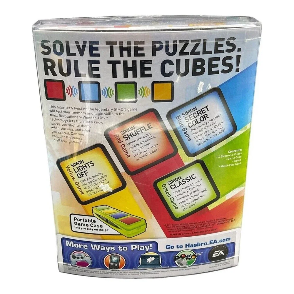 SIMON FLASH Hasbro Electronic Game Cubes with Light, Sound & Changing Colors